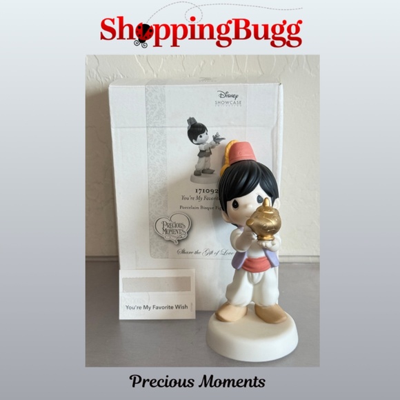 Precious Moments Disney You're My Favorite Wish Aladdin Figurine 171092 (SB1415) - Picture 1 of 13